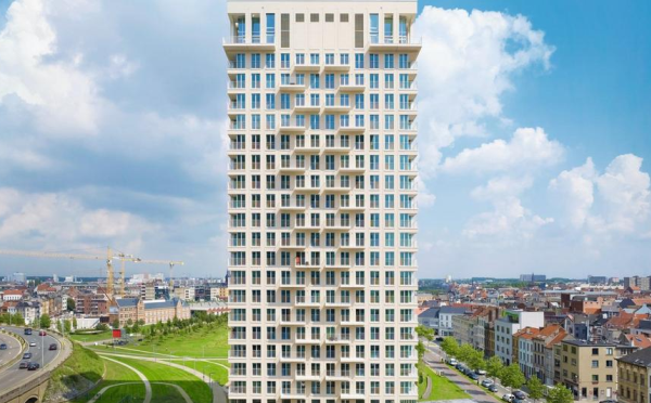 De Lichttoren: klinkierowa wieża w Antwerpii